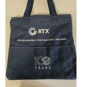 RTX Pratt & Whitney 100 Years Denim Tote Bag NBAA-BACE 2025 Raytheon Collins